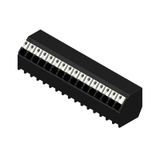 Printed circuit board terminals, 3.50 mm, Number of poles: 16, 135°, Solder pin length (l): 1.5 mm, black, PUSH IN with actuator, Clamping range, max. : 1.5 mm², Tube