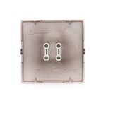 Single switch, (module), 16AX, Screw, Silver matt, metalic