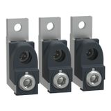 aluminium cable connectors, TransferPacT, for 2 cables 50 to 120 mm², Frame 250A, 3P, set of 3