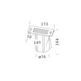 POLE CONNECTION 334 76 GRAPHITE