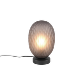 Facette table lamp E27 matt black/smoke
