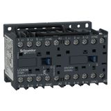 Reversing contactor, TeSys K, 3P, AC-3, lt or eq to 440V 12 A, 1 NC, 120VAC coil