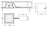 Downlights Sonnos HCL Lens White square ETDD8 26W 2600lm Very Wide Flood (VFL) IK06 3 SDCM