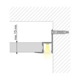 Ceiling aluminum profile AK for plasterboard, 35x45mm, Whitey diffusion, 2m