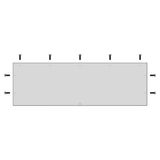WSA Blind gland plate type M, gland plate cutout W700 D200mm