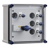 Distribution enclosure RCCB 40A 30mA + 4xDII+busbars