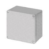 Aluminium push-button enclosure M10 140x140x85, unpainted, undrilled, without cable entry
