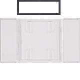 B.IQlab. field for push-buttons 1 to 3gang, B.IQ, clear, trans.