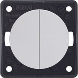 Ser push-button, 2 NO cont com inp term, Integro - Design Flow/Pure, p