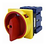 Main switch emergency off, front mounting, 4-pole, 63A, 22kW