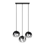 HANGING LAMP TULOS 3L BLACK E27 3X60W IP20