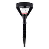 Flexible black universal funnel with strainer for fuel liquid water 16 cm AMIO-04038
