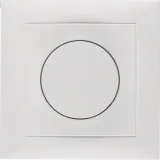 Dimmer, rotary with knob, 230 V ~, 50 Hz, 230 V lamps and halogen lamps 60 to 400 W with rotary on / off, Berker S.1, white, matt