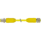 M12 male 0° / M12 female 0° A-cod. AIDA PUR 8x0.25 ye +drag ch. 10m