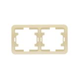 Frame Mimoza 2 Gang Horizontal Cream