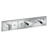 RainSelect shower thermostat, 2 functions, with shower head holder, chrome