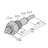 Flow Monitoring Immersion Sensor without Integrated Processor   FCS-G1/2A4-NAEX/AL100