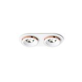 SHARM R II recessed white copper 230V LED 2x10W 24° 3000K
