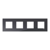 Frame 4-gang / 2+2+2+2-modules - ABB logo - S - Tacteo Black