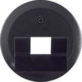 Centre plate for FCC soc. out., 1930/glass, black glossy