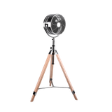 Tromsö floor fan chrome/wood