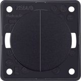 Series push-button, 2 NO cont com inp term, Integro - Design Flow/Pure