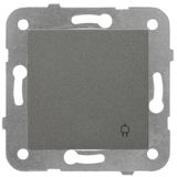 Socket outlet, flap cover, screw clamps, anthracite