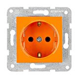 Socket outlet, screw clamps, orange