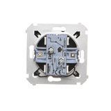 Two gang switch, 10AX, cream white/electro white