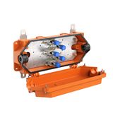 Junction boxes, orange, Type of protection IP66/IP67, Impact strength IK09, Protection class II, Rated voltage 400V AC, Halogen free WKE Rapid-Box 35² E