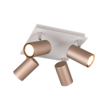 Marley spot 4-pc GU10 coffee brown/matt white