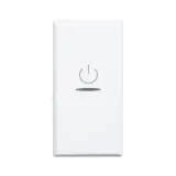 AXIAL 2P 1 WAY SWITCH WITH LENS, WHITEK S44, RAL 9010 COLOUR, 2P 10AX LIGHTABLE - MATT FINISH - 1 MOD.