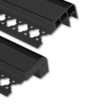Step-on aluminum profile BE 68x27mm including diffuser black 1m