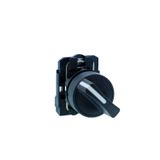Selector switch, Harmony XB5N XB7N, plastic, black, 22mm, short handle, 2 position, spring return to left, 1 NO