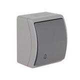 VW-5 Koala Single Push Button surface mounted IP44 gray/graphite VW 155-08