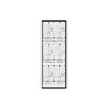 Meter box insert 3-rows, 6 meter boards / 27 Modul heights