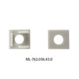 End cap without hole for AG, AR, AS, silver color, 1pc