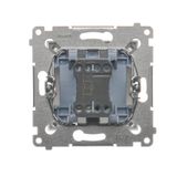 IP54 single socket outlet with earthing - transparent flap, white, 16A