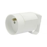 Single Socket with a handle 2P+Z 16A 250V IP20 white VGN 315-01