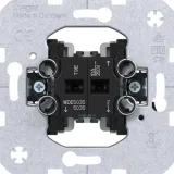 Series push button, rocker switch, flush-mounted, 2 normally open contacts, common input terminal