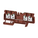 Feed-through terminal block, SNAP IN, brown, 2.5 mm², 24 A, 800 V, Num