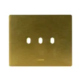 NEW STYLE S44 ALUMINUM PLATE, BRONZE COLOUR - 3 CONTROLS - 3 MOD.