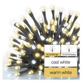 Standard LED interconnecting Christmas chain, flashing, 10 m, outdoor, warm/cool white