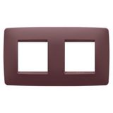 ONE INTERNATIONAL PLATE - IN PAINTED TECHNOPOLYMER - 2+2 MODULES HORIZONTAL - TUSCAN RED - CHORUSMART