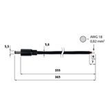 Power connector plug, free end (AWG 18/0.82 mm2)