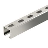 Profile rail perforated, slot 22mm 500x41x41 Stainless steel A4 1.4571
