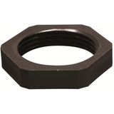 Locknut Polyamide 6 with 25 Percent Glass Fibre PG36 Black RAL 9005