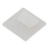 Silicone end cap closed for LED silicone profile 19x19 flat