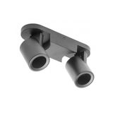 Ceiling luminaire BLINK II, GU10, max. 2*20 W, IP20, double, black