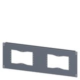 SIVACON, floor, with cut-outs for flanges, IPXX, D: 400 mm, W: 800 mm